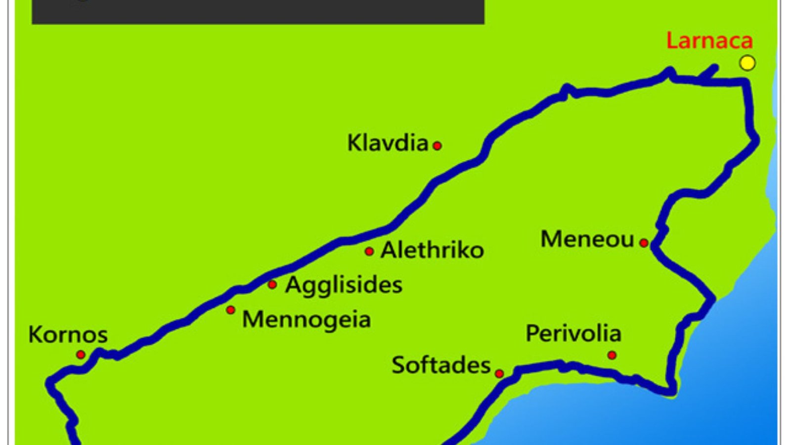 Map of Cycling Routes in Cyprus